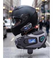 Motosiklet Kask Bluetooth Kulaklık Uzun Pil Ömrü Kamera Sesli Komut Destekli