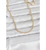 CM 14K Gold Renk Halka Zincir Model 60 cm Kadın Kolye 5886 - SSSSSS9931-6551