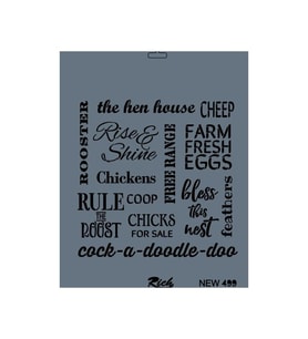 Rich New Seri N-499 Stencil 35x25 cm