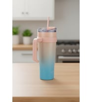 Bambum Horizon - Pipetli Termos Bardak Turkuaz 1000ml