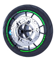 Floresan Yeşil Moto GP Stili Jant Şeridi Sticker Çınar Extreme