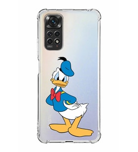 Xiaomi Redmi Note 11s Kamera ve Köşe  Korumalı Antishock Kapak Donald Duck Tasarımlı Şeffaf Kılıf