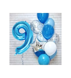 Düvenci Ticaret Mavi Yaş Balon Set 9