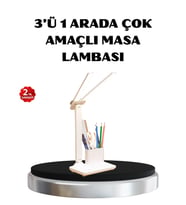 Kalemlik Ve Telefon Standlı Masa Lambası - Kısılabilir Led Işık, Göz Dostu Tasarım