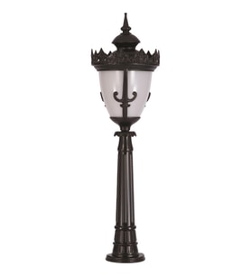 AVONNI BSU-68089-BSY-BOP Siyah Boyalı Dış Mekan Aydınlatma E27 Aluminyum Döküm Dip Polikarbon Cam 32cm