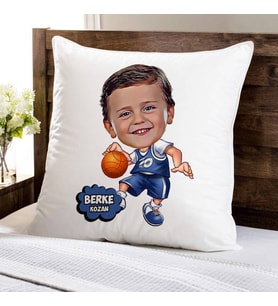 Kişiye Özel Geleceğin Basketbolcusu Karikatürlü Yastık