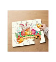 Paskalya Tavşanı Tasarımlı 24 Parça Ahşap Çocuk Puzzle MPK0034