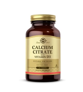 Solgar Calcium Citrate with Vitamin D3 60 Tablet