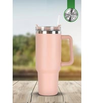 Periboia Pipetli Çelik Termos Bardak 1,2 Lt – Araç Bardaklığına Sığar - 8660 (Çok Renkli)