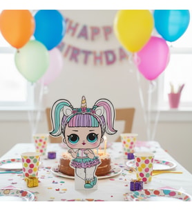 35 cm – Ayaklı Pano LOL Unicorn Parti Dekoru Fotoğraf Çekim Panosu