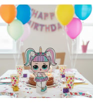 35 cm – Ayaklı Pano LOL Unicorn Parti Dekoru Fotoğraf Çekim Panosu