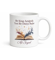 Kitap Okuma Köşesi İçin Kişiye Özel Baskılı Kupa Bardak Hediye
