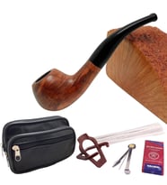 Falconetti Kahverengi Sandalwood Ahşap Pipo Seti rc88-takim