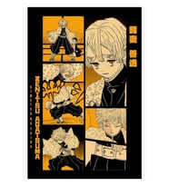 Zenitsu Demon Slayer Manga Panel Tasarımı Tablo Ahşap Poster Dekoratif