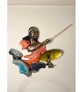 Polyester Baterist  Müzisyen Duvar Tipi - 55x53 Cm