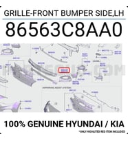 Hyundai İ20 Ön Sis Lamba Kapağı Sol 2018-2020 (Oem No:  86563C8Aa0)