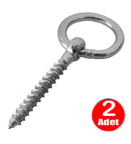 8mm Halkalı Vida Kilit Salıncak Tavan Duvar Askısı -2 Adet
