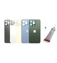 iPhone 13 PRO MAX Arka Batarya Pil Kapağı GÜMÜŞŞ (B7000 15 ML Yapıştırıcı)