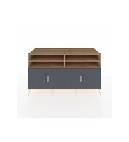 Kronos Konsol 6 Raflı 4 Kapaklı 176x59x99 Çam-Antrasit/Çam