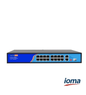 16 Port 10/100/1000 Poe Switch IO-SF16021G