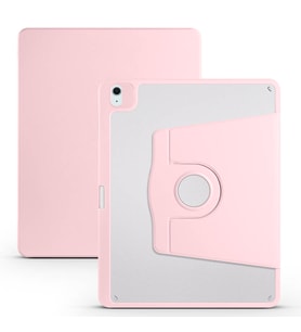Apple iPad Air 13 2025 M3 Uyumlu Kılıf Zore Termik Kalem Bölmeli Dönebilen Standlı Kılıf (Pembe)