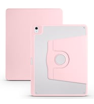 Apple iPad Air 13 2025 M3 Uyumlu Kılıf Zore Termik Kalem Bölmeli Dönebilen Standlı Kılıf (Pembe)
