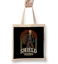 Shield Maiden Female Viking Warrior Norse Myth Bez Çanta Uzun Saplı