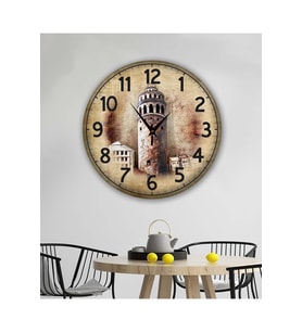 bilge Tasarım retro Duvar Saati 40 x 40 CM (Karışık)