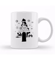Die Hard Christmas Tree Silhouette Kupa Bardak Porselen