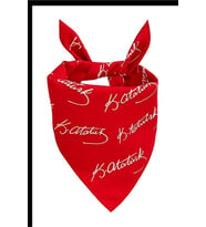 Atatürk Imzası Bandana 23 Nisan, 29 Ekim, 30 Ağustos, 19 Mayıs Fular Tören