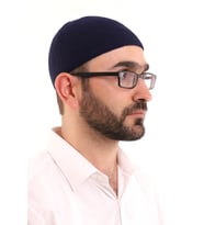 Kışlık Yün Takke - Lacivert (Karışık)