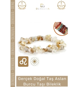 #Bileklik Doğal Taş Ayarlanabilir Su Geçirmez Hediye Tasarım Aslan Burçları Burç Unisex Bileklik