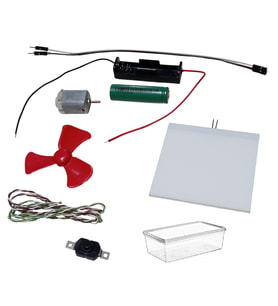 Kutulu 2 Devre DC 3V Pil Led Panel Pervane Öğrenci Elektrik ve Motor Devresi Hobi Deney Seti