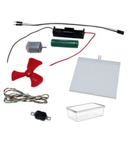 Kutulu 2 Devre DC 3V Pil Led Panel Pervane Öğrenci Elektrik ve Motor Devresi Hobi Deney Seti