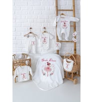 Pia Baby Premium %100 Pamuk Yenidoğan Bebek Hediyesi Kız 10 Parça Hastane Seti 5061-01 (Krem)