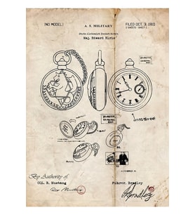 Fullmetal Alchemist - State Alchemist Cep Saati Patent Çizimi Tablo Ahşap Poster Dekoratif