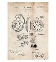 Fullmetal Alchemist - State Alchemist Cep Saati Patent Çizimi Tablo Ahşap Poster Dekoratif