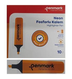 Penmark Fosforlu Kalem Neon Turuncu Renk (10 Adet)