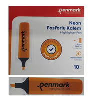 Penmark Fosforlu Kalem Neon Turuncu Renk (10 Adet)
