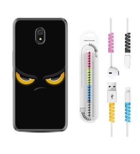 Xiaomi Redmi 8A 8 Pro 9C 9T 10C 11T Pro Kılıf Kablo Koruma Spiral Silikon Black Eyes 1644