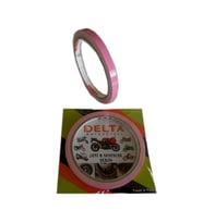 SEVENKARDEŞLER Sevenkardeşler Pembe 7Cm X 7 M Opak 1 Set Jant Şeridi