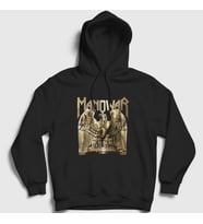 Presmono Unisex Siyah Battle Hymns Manowar Kapüşonlu Sweatshirt 63440tt