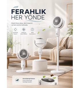 Northcity F1 Dikey Döner Vantilatör - 5 Hızlı Ayarlı Ev ve Ofis Hava Sirkülasyonu