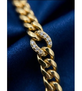 Xuping Taşlı Zincir Bileklik 14K Gold