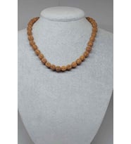 Rudrashka Tohum Açık Renk Kolye 8mm (Klipsli)