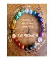 Aşk Mıknatısı Bileklik Yeşim, Lapis, Ametist, Akik, Pembe Kuvars, Kaplangözü, Kehribar, Sitrin