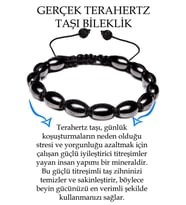 Sertifikalı Arpa Kesim Terahertz Taşı Bileklik (Çok Renkli)