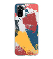Xiaomi Redmi Note 10s Uyumlu Kapak Brushstroke Tasarımlı Şeffaf Silikon Kılıf