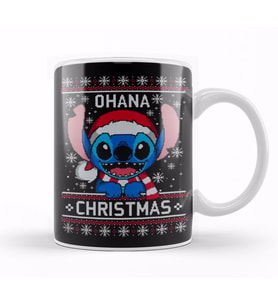 Lilo And Stitch Ohana Christmas Ugly Sweater Kupa Bardak Porselen