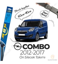 RBW Muz Silecek Takımı Opel Combo 2012-2017 ile uyumlu (Siyah)